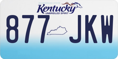 KY license plate 877JKW