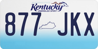 KY license plate 877JKX