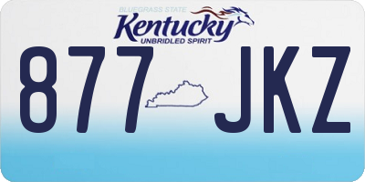 KY license plate 877JKZ