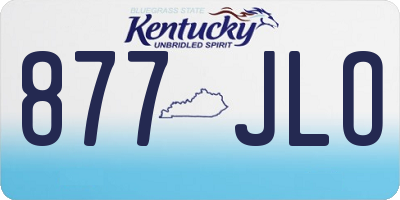 KY license plate 877JLO