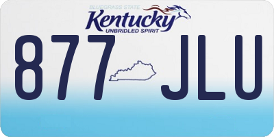 KY license plate 877JLU