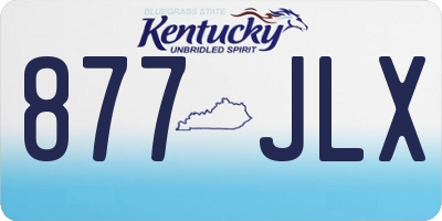 KY license plate 877JLX