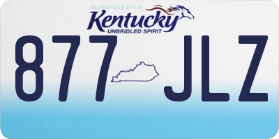 KY license plate 877JLZ