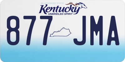 KY license plate 877JMA