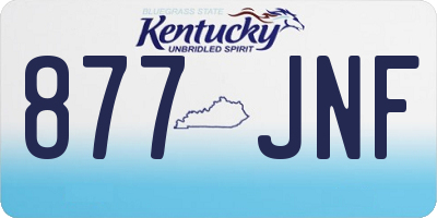 KY license plate 877JNF