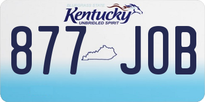 KY license plate 877JOB