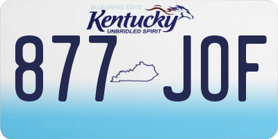 KY license plate 877JOF