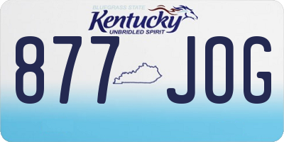 KY license plate 877JOG