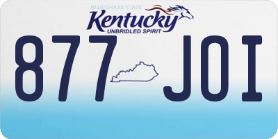 KY license plate 877JOI