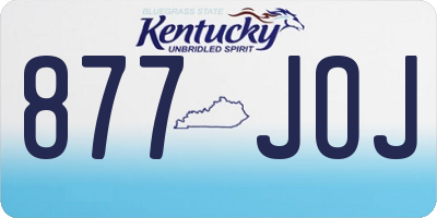KY license plate 877JOJ