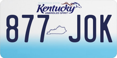 KY license plate 877JOK