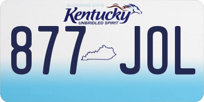 KY license plate 877JOL