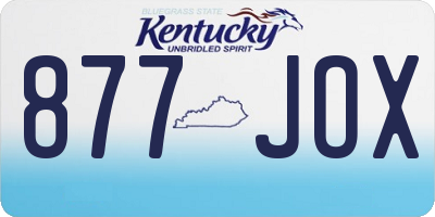 KY license plate 877JOX