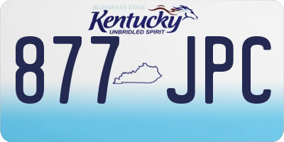 KY license plate 877JPC