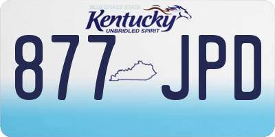 KY license plate 877JPD