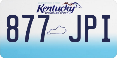 KY license plate 877JPI