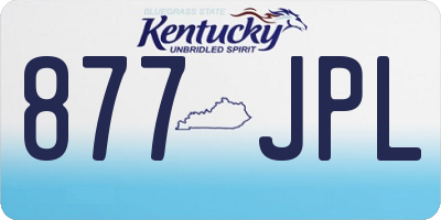 KY license plate 877JPL