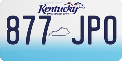 KY license plate 877JPO