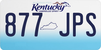 KY license plate 877JPS