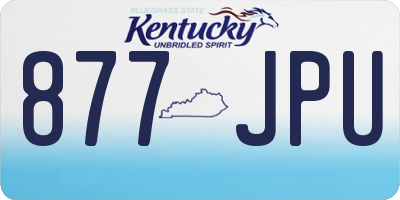 KY license plate 877JPU