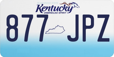 KY license plate 877JPZ