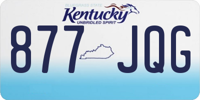 KY license plate 877JQG