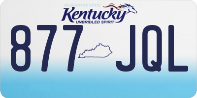 KY license plate 877JQL