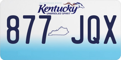 KY license plate 877JQX