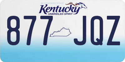 KY license plate 877JQZ