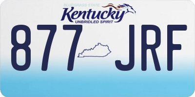 KY license plate 877JRF