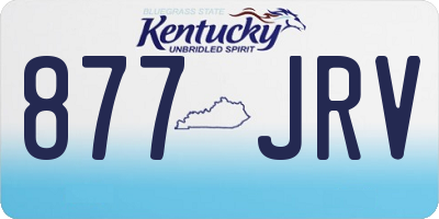 KY license plate 877JRV