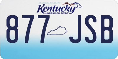 KY license plate 877JSB