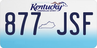 KY license plate 877JSF