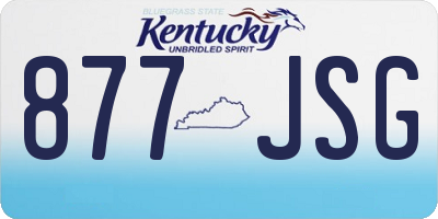 KY license plate 877JSG