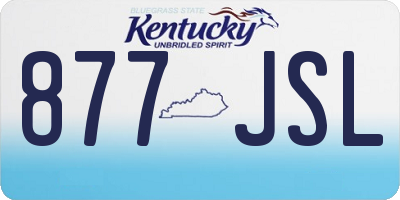 KY license plate 877JSL