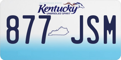 KY license plate 877JSM