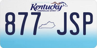 KY license plate 877JSP