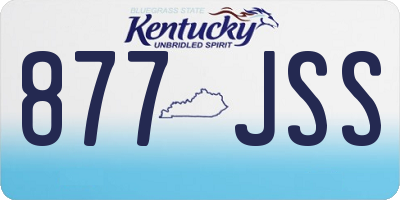 KY license plate 877JSS