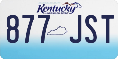 KY license plate 877JST