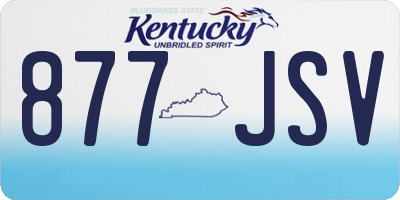 KY license plate 877JSV