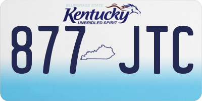 KY license plate 877JTC