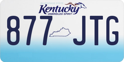 KY license plate 877JTG