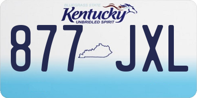 KY license plate 877JXL