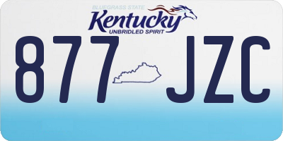 KY license plate 877JZC