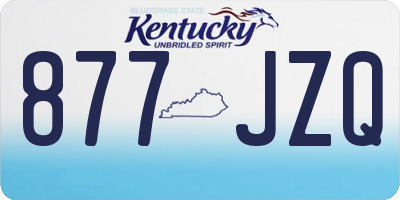 KY license plate 877JZQ