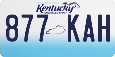 KY license plate 877KAH