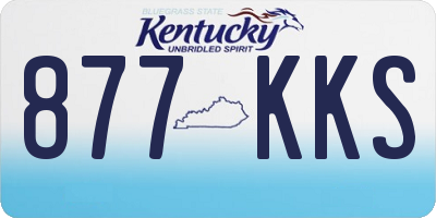 KY license plate 877KKS