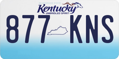 KY license plate 877KNS