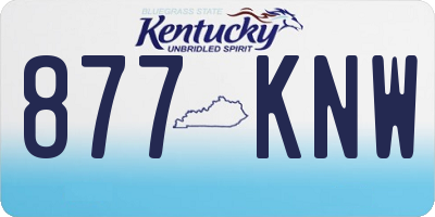 KY license plate 877KNW