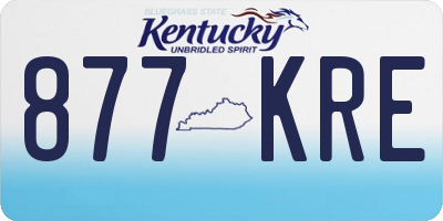 KY license plate 877KRE